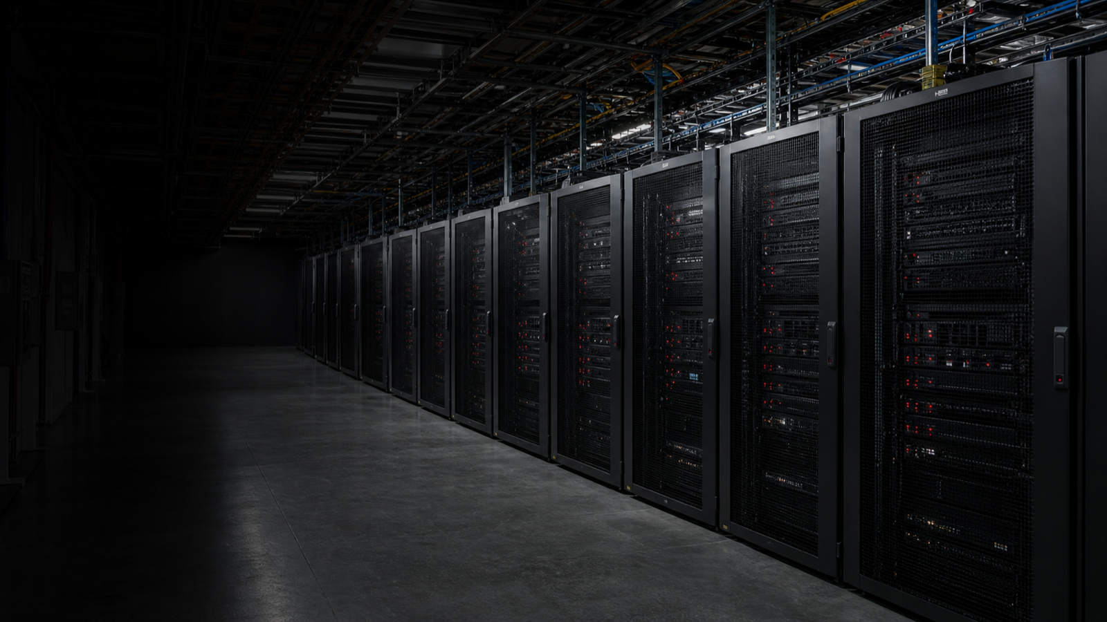 Illustrative AI data center interior